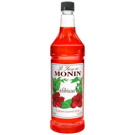 MONIN Monin Hibiscus Syrup 1 Liter Bottle, PK4 M-FR177F